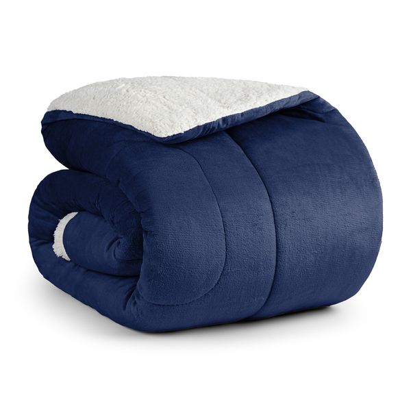 Cobertor Casal Queen Manta Cobertas Com Sherpa Macio Grosso Varias Cores Coberdrom 2,40 x 2,20 Metros