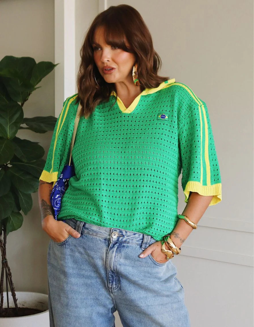 Blusa Polo Brasil Verde