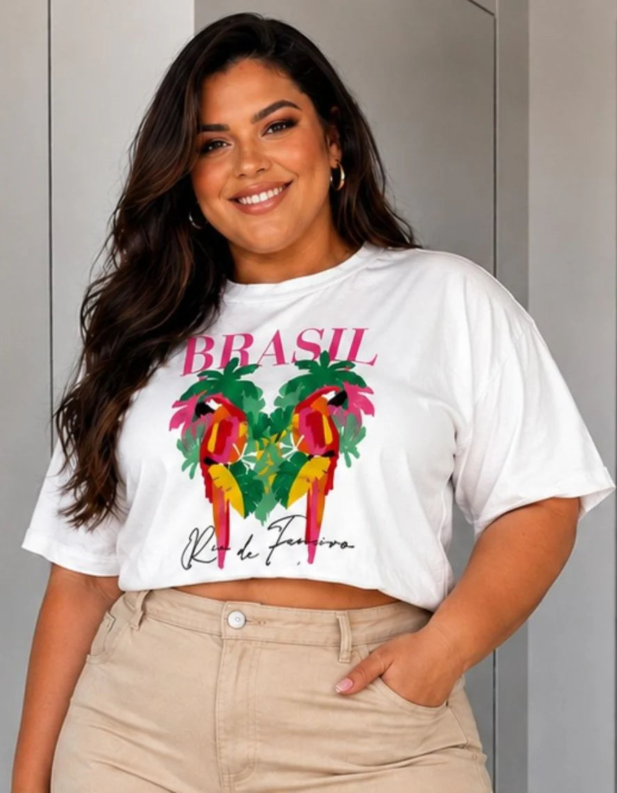 Blusa Brasil Tropical